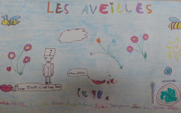 Un dessin de remerciment fait par des enfants