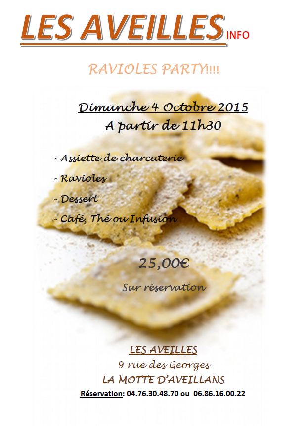 Ravioles party aux Aveilles